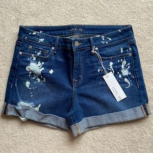 Level 99 USA bleached denim shorts